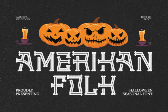 Amerikan Folk: A Spooky-Sharp Display Font for Digital Branding