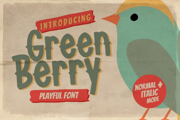 Green Berry: A Bold, Fun Display Font for Real Branding Work