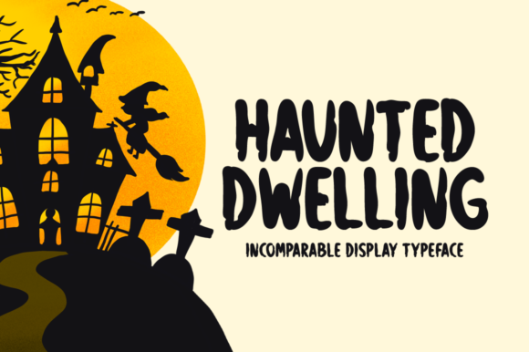 Haunted Dwelling: A Playful, Spooky Display Font for Digital Branding