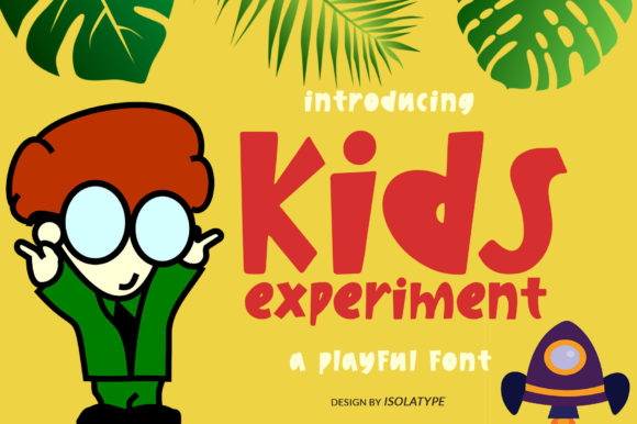 Kids Experiment Font: Playful Display Type for Handmade Labels & Printables