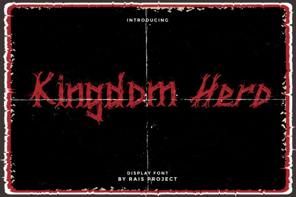 Kingdom Hero: A Bold Display Font for Halloween & Dark-Themed Digital Brands