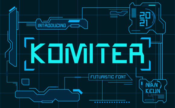 Komiter: A Futuristic Display Font That Elevates Digital Branding