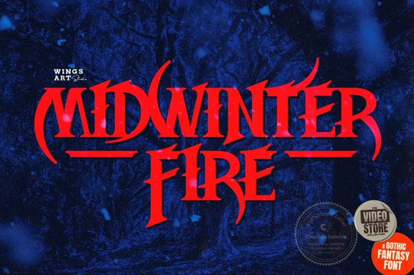 Midwinter Fire Font: A Bold, Gothic Display Typeface for Brand Impact