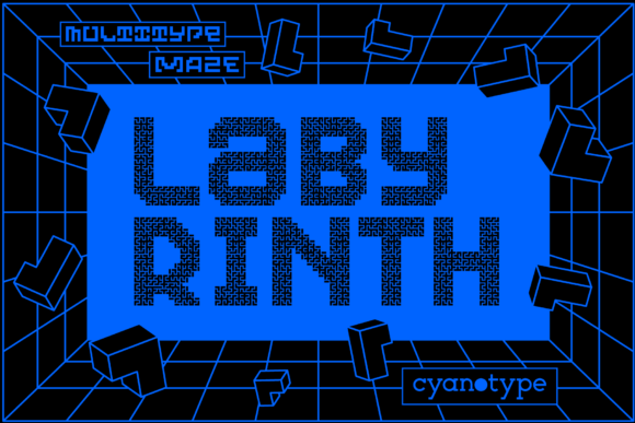 MultiType Maze Labyrinth: A Pixel-Driven Display Typeface for Digital Design