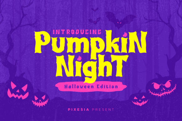 Pumpkin Night: A Bold Display Font for Editorial Impact