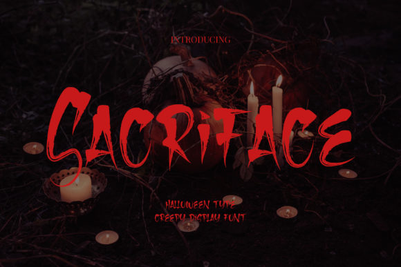 Sacriface Display Font for Creepy-Cool Craft Projects